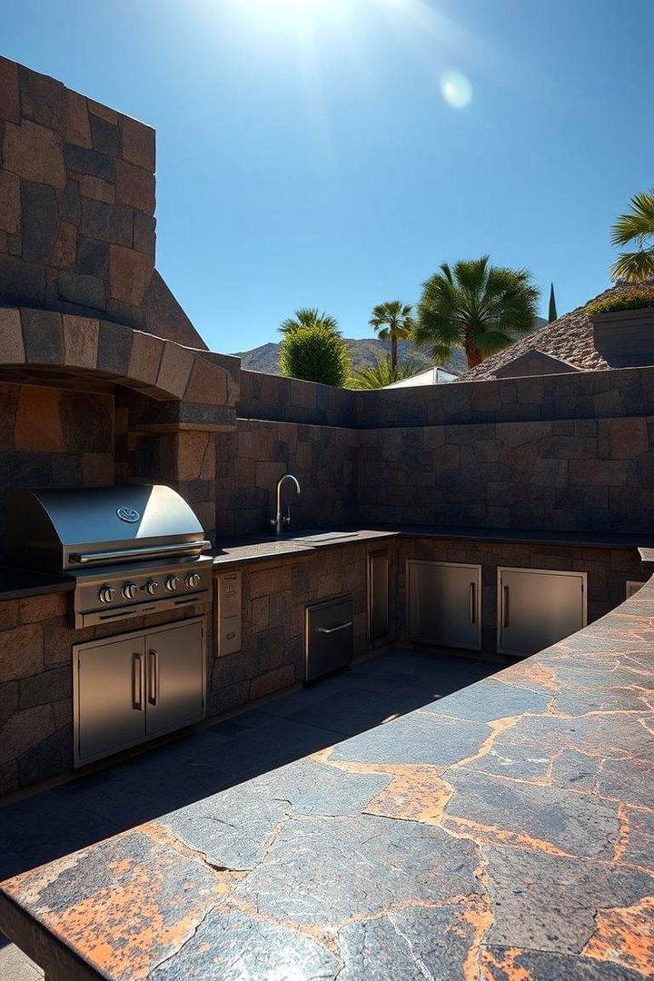 Lava Stone Countertops - 22 Types of Outdoor Kitchen Countertops