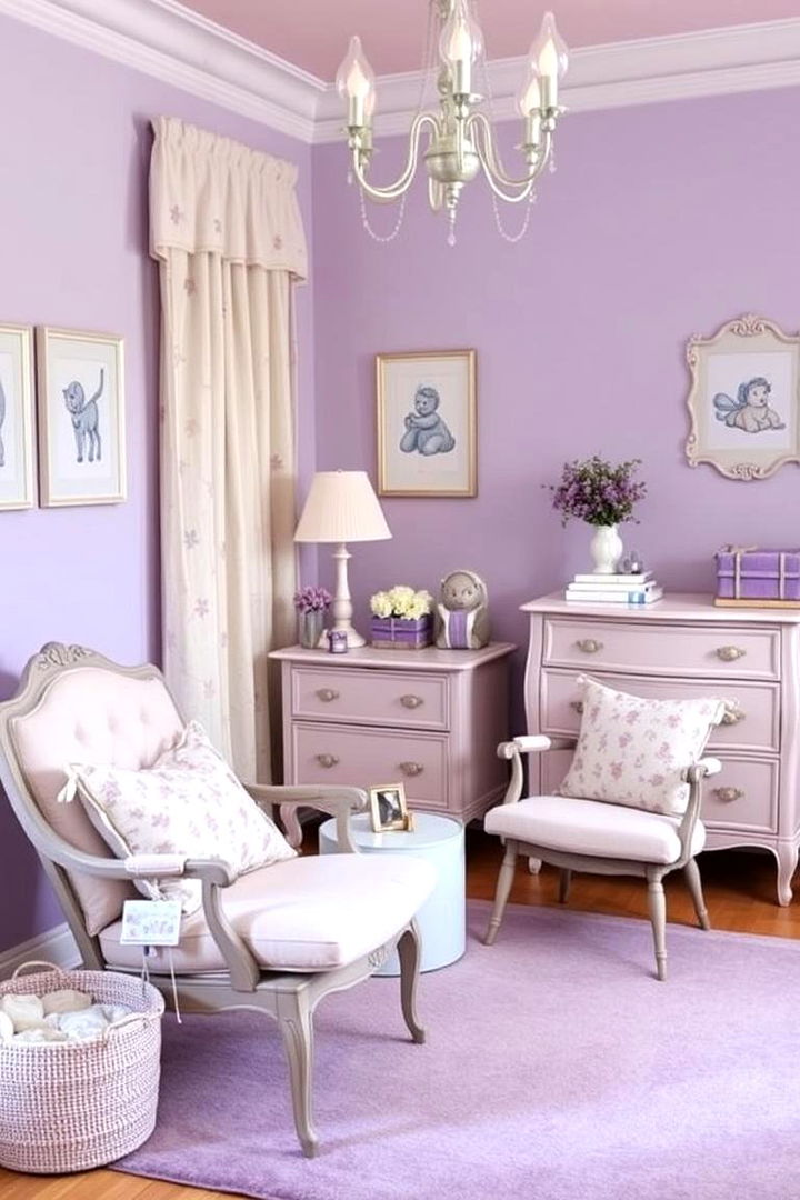 Lavender Accent Furniture - 22 Purple Nursery Ideas