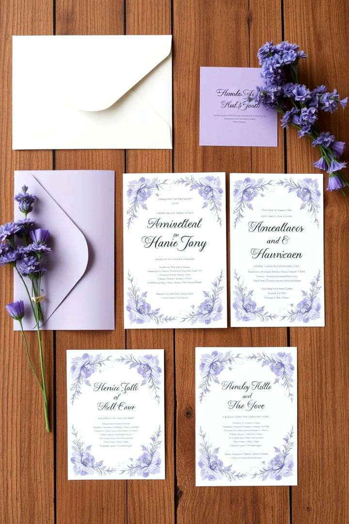 Lavender Invitations and Stationery - 22 Lavender Wedding Ideas