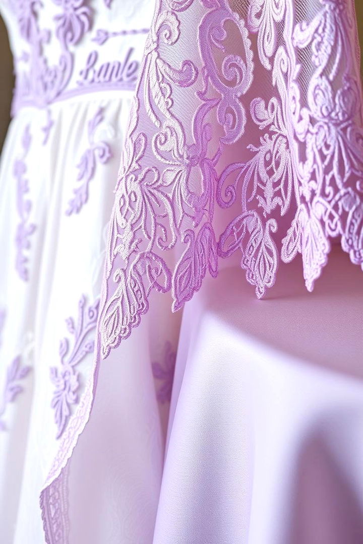 Lavender Lace Details - 22 Lavender Wedding Ideas