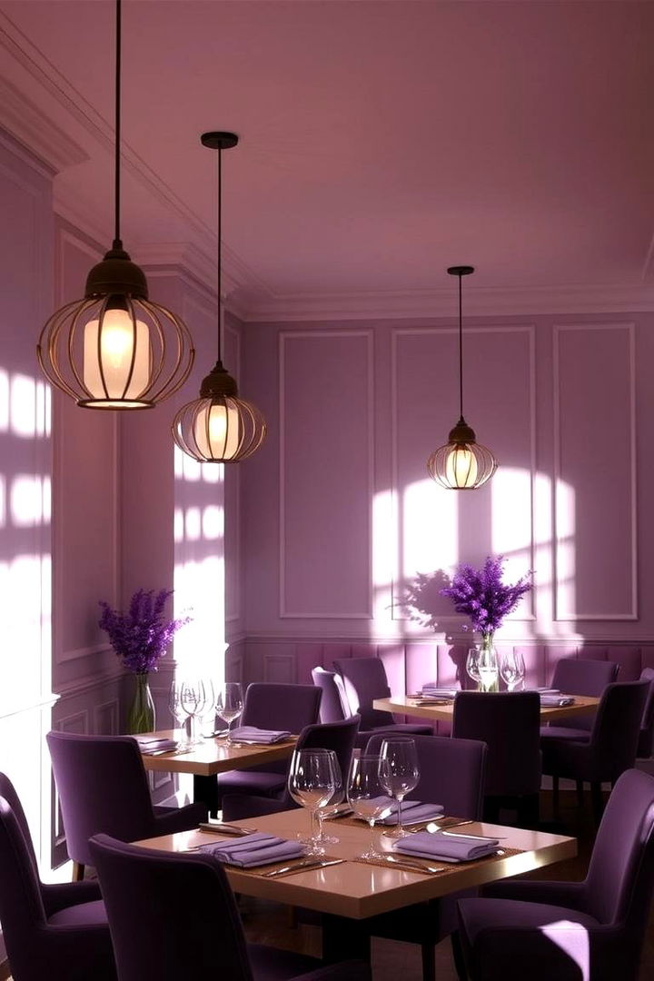 Lavender Lighting - 22 Purple Dining Room Ideas