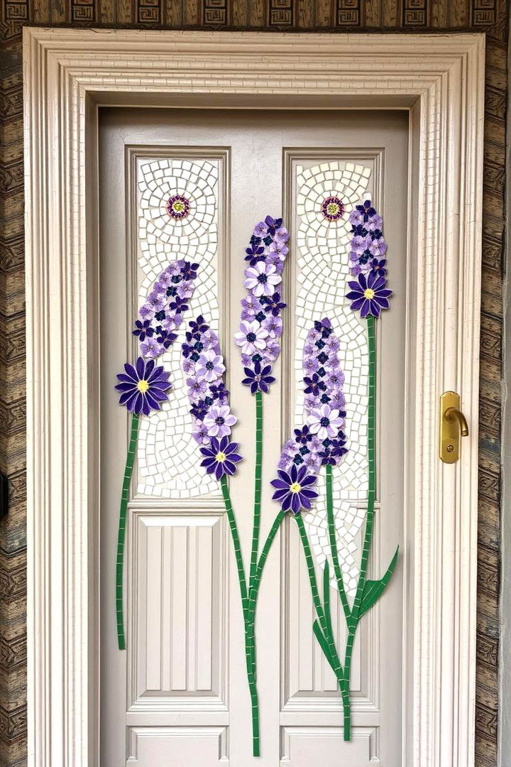 Lavender Mosaic Art Panels - 22 Lavender Front Door Ideas
