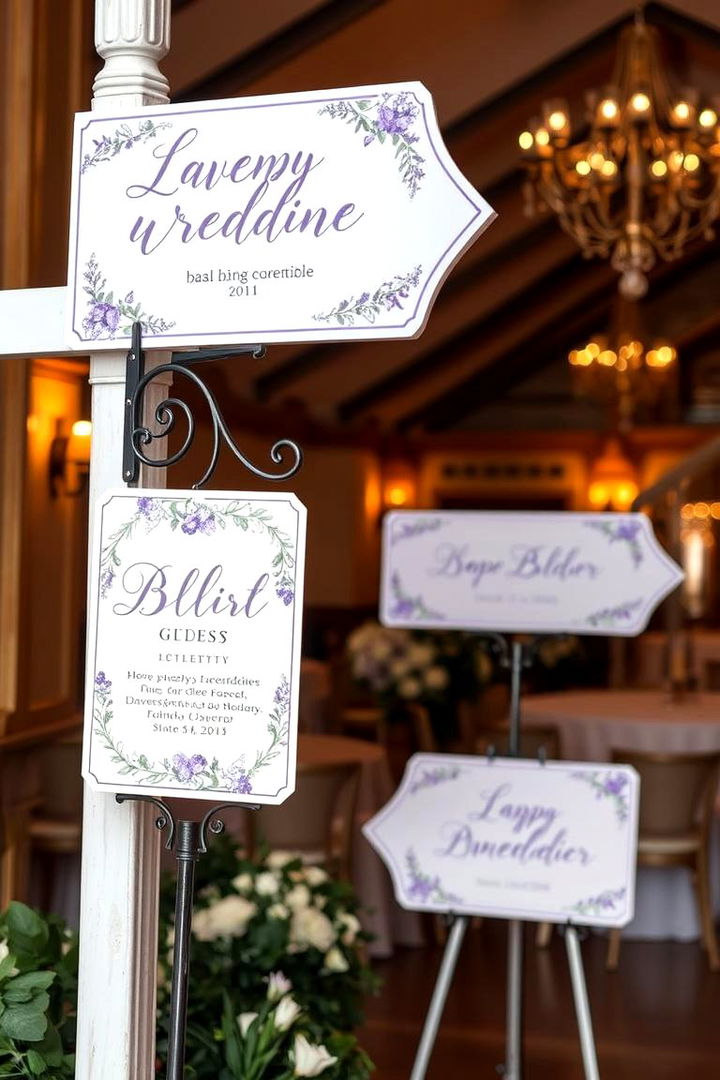 Lavender Wedding Signage - 22 Lavender Wedding Ideas