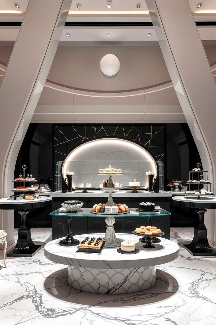 Lavish Dessert Stations - 22 Black and White Wedding Ideas