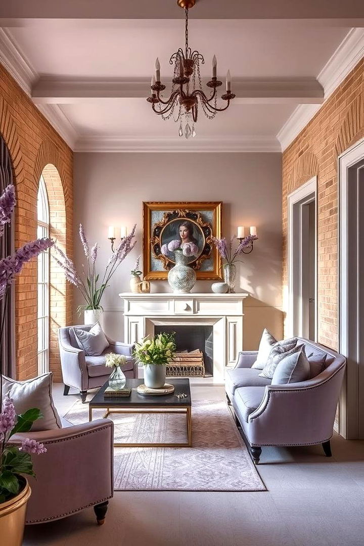 Lavish Lavender Touch - 22 Blonde Brick House Color Schemes