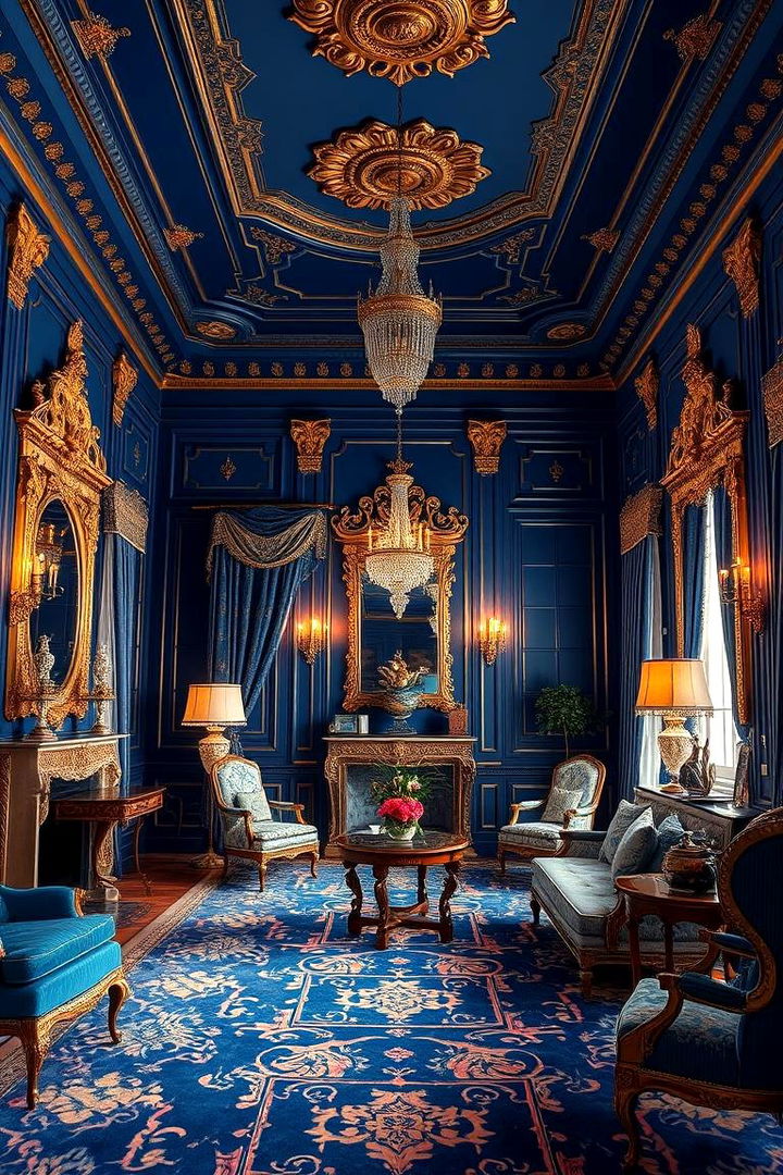 Lavish Royal Blue - 22 Moody Blue Bedroom Ideas