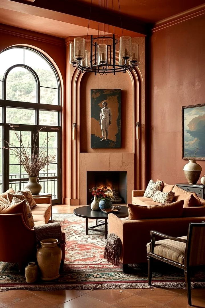 Lavish Terracotta Layering - 22 Terracotta Bedroom Ideas