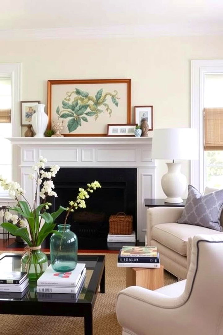 Layered Accessories - 22 Preppy Living Room Ideas