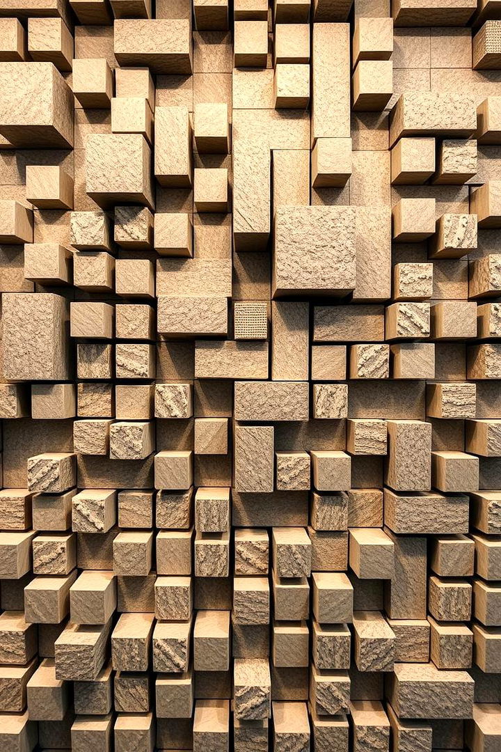 Layered Cubic Patterns - 22 Geometric Accent Wall Ideas