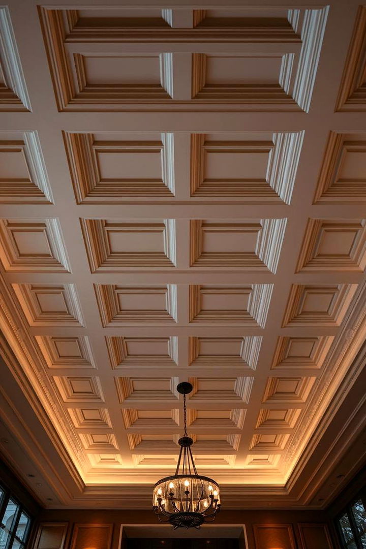 Layered Depth Illusions - 22 Coffered Ceiling Ideas