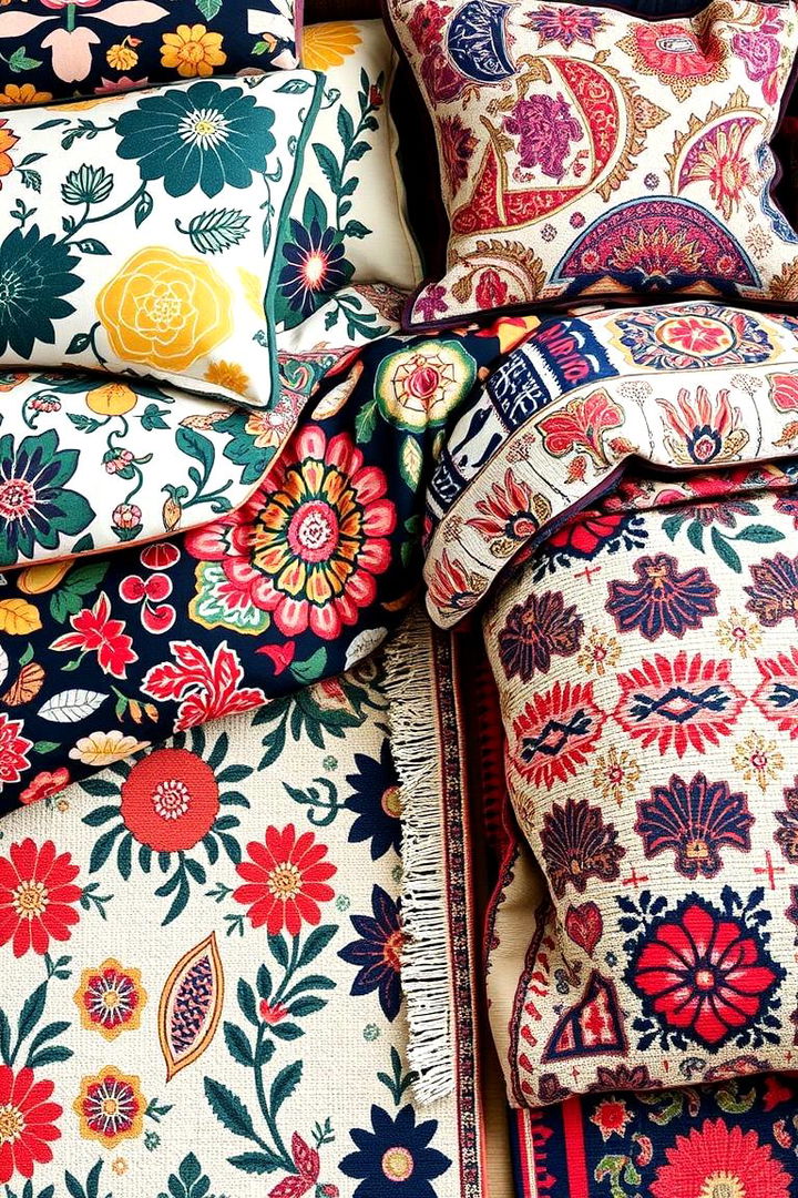 Layered Eclectic Patterns - 22 Hippie Bedroom Ideas