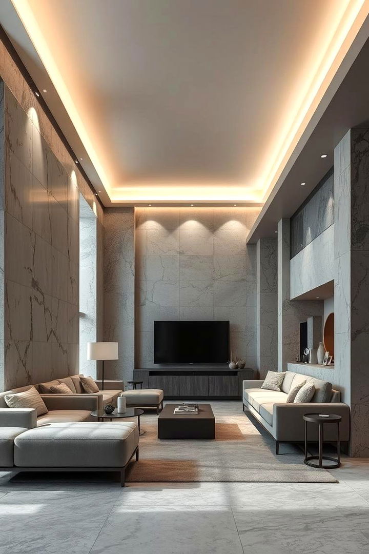 Layered Gray Neutrals for Depth - 22 Gray Living Room Ideas
