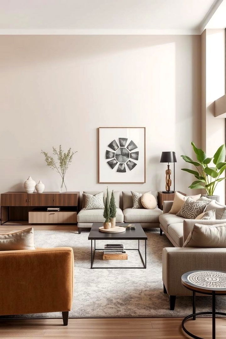Layered Greige Tones - 22 Greige Living Room Ideas