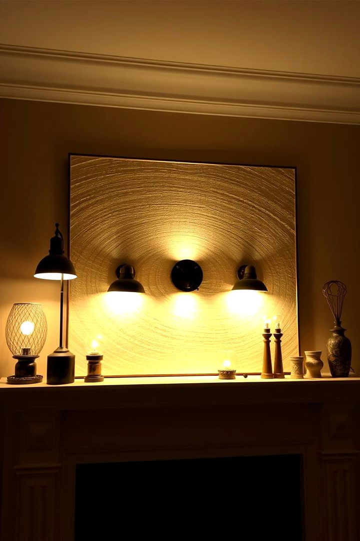 Layered Illumination Strategies - 22 Fireplace Mantel Lighting Ideas