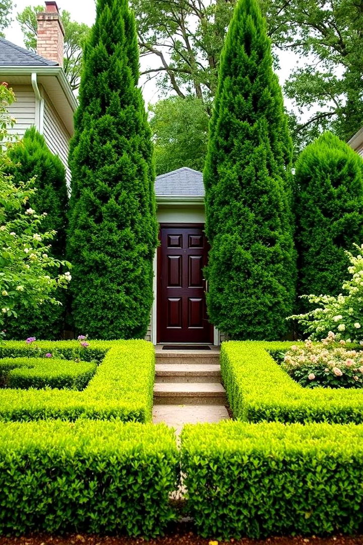 Layered Landscaping for Visual Barriers - 22 Front Door Privacy Ideas