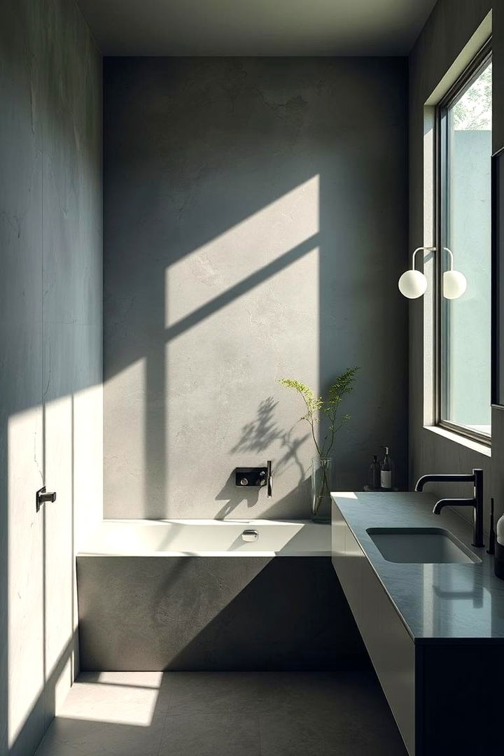 Layered Light and Shadow - 22 Green and Grey Bathroom Ideas