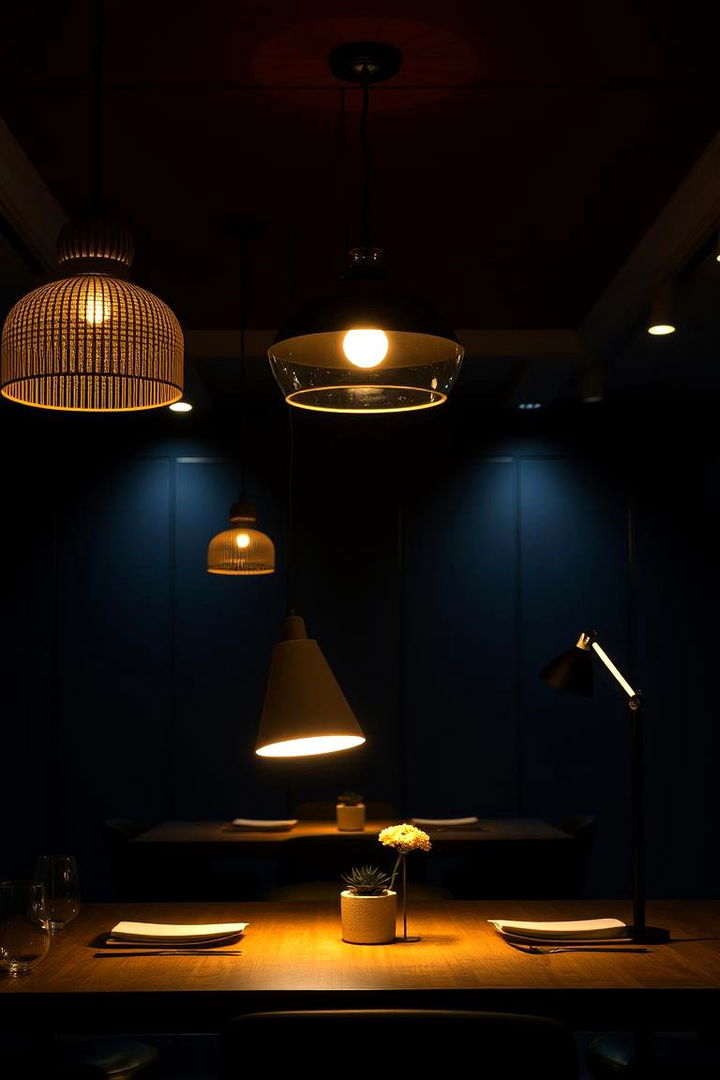 Layered Lighting - 22 Eclectic Dining Room Ideas