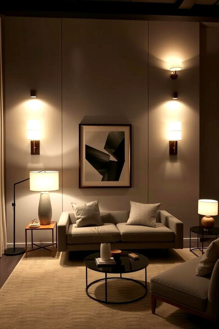Layered Lighting Designs - 22 Glam Living Room Ideas