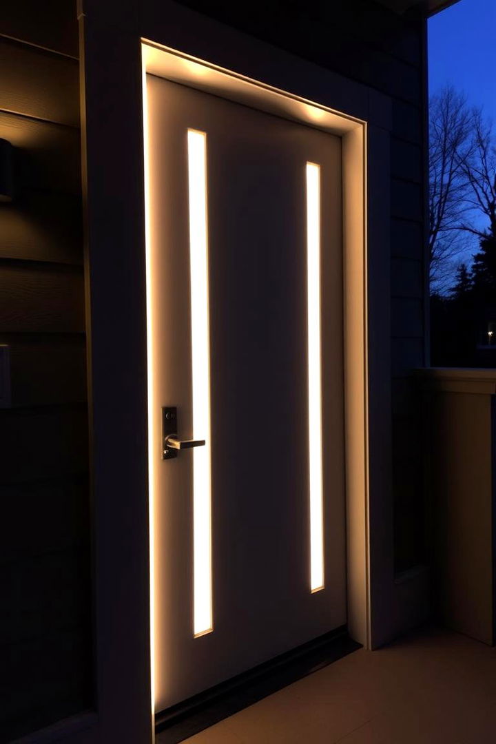 Layered Lighting Effects - 22 Exterior Door Trim Ideas