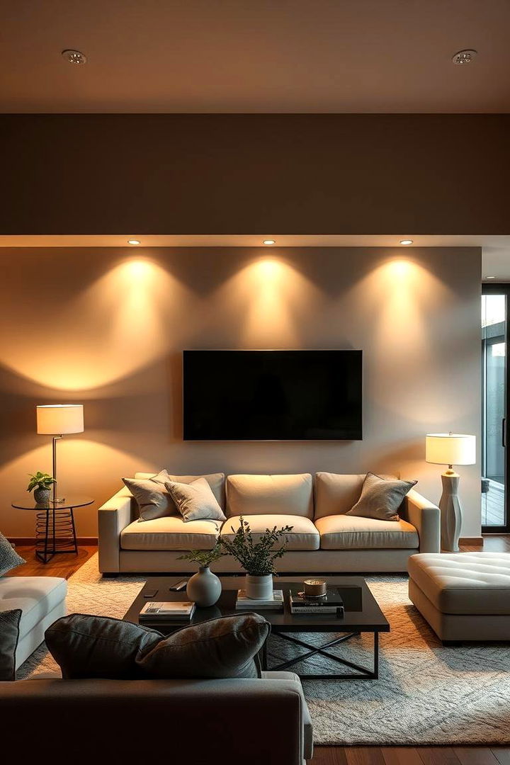 Layered Lighting Effects - 22 Mediterranean Living Room Ideas
