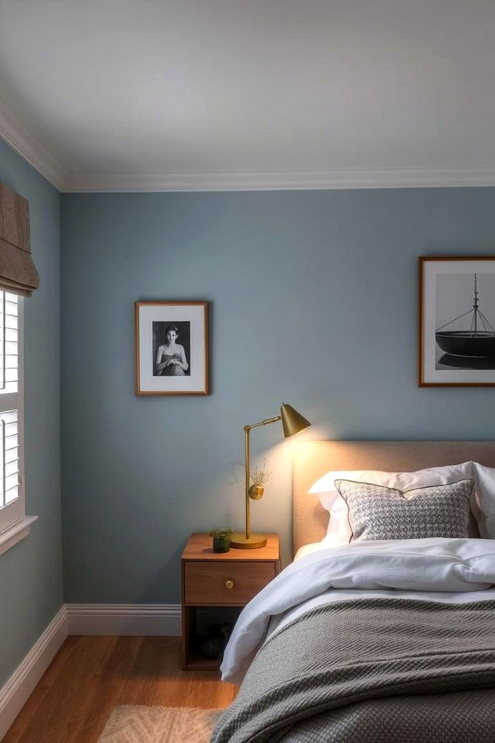 Layered Lighting Effects - 22 Duck Egg Blue Bedroom Ideas