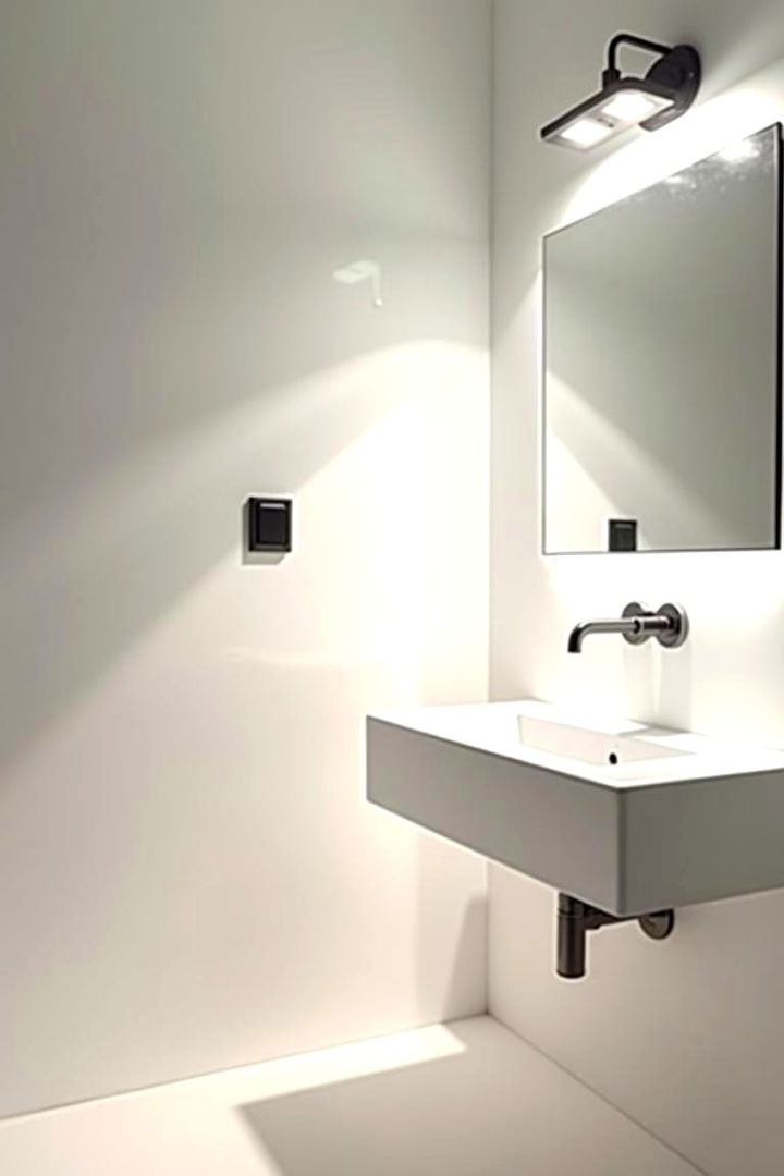 Layered Lighting Illumination - 22 Small White Bathroom Ideas