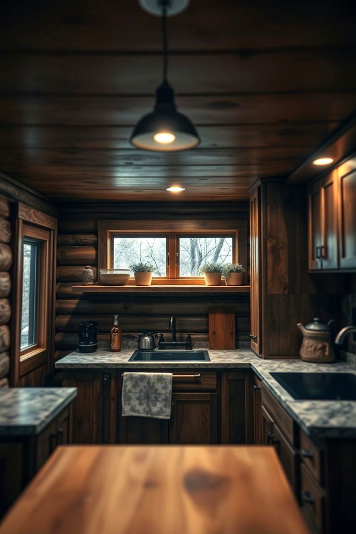 Layered Lighting Systems - 22 Cabin Kitchen Ideas
