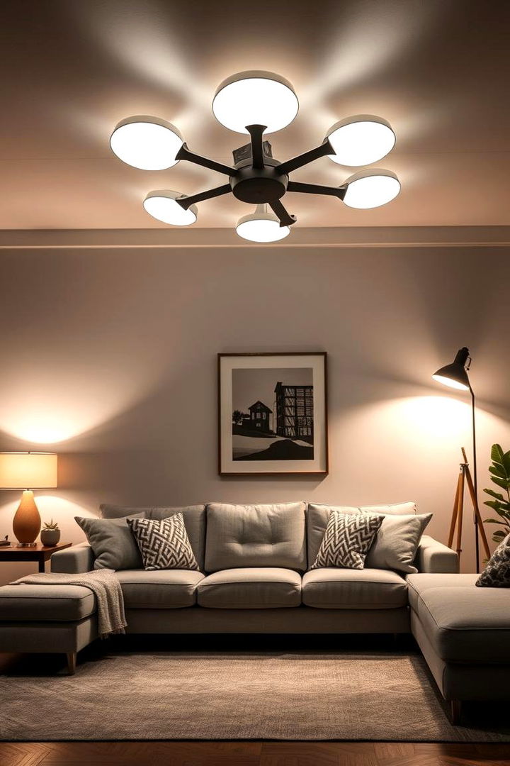 Layered Lighting Techniques - 22 Grey Couch Living Room Ideas