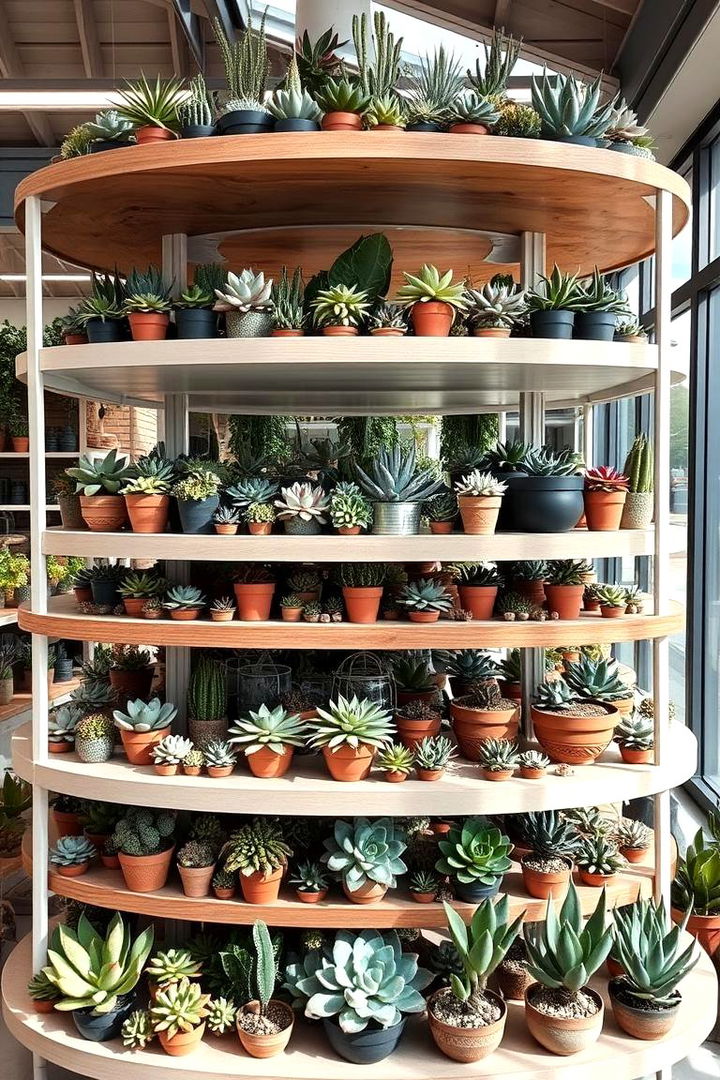 Layered Multi Tiered Displays - 22 Outdoor Succulent Container Ideas