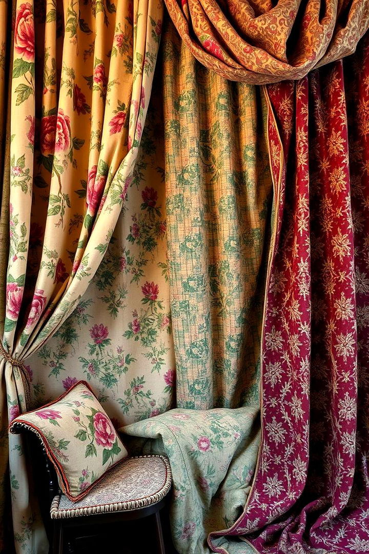 Layered Patterns Technique - 22 Grandmillennial Style Bedroom Ideas