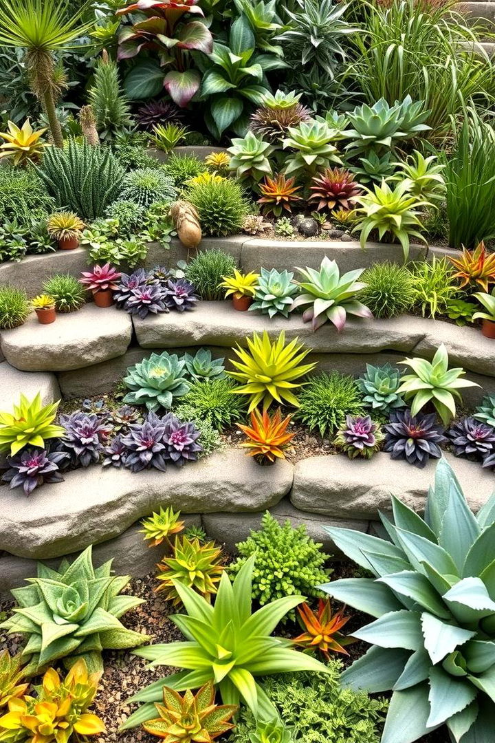 Layered Plantings Harmony - 22 Boho Garden Ideas