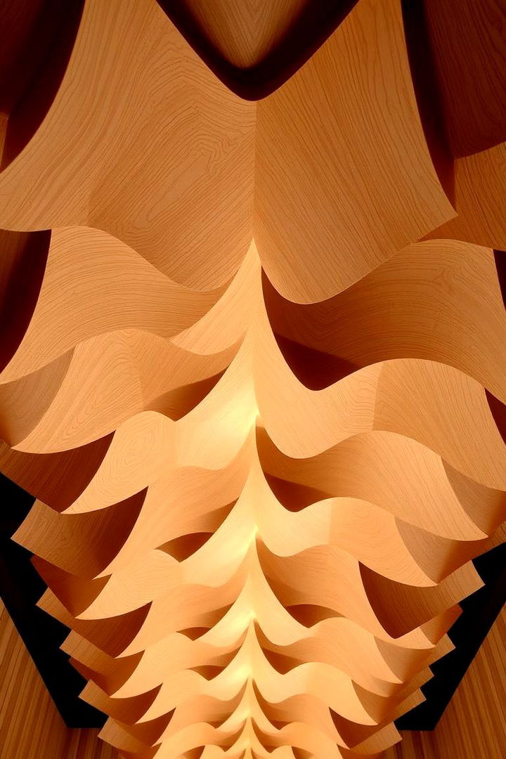 Layered Plywood Patterns - 22 Plywood Ceiling Ideas