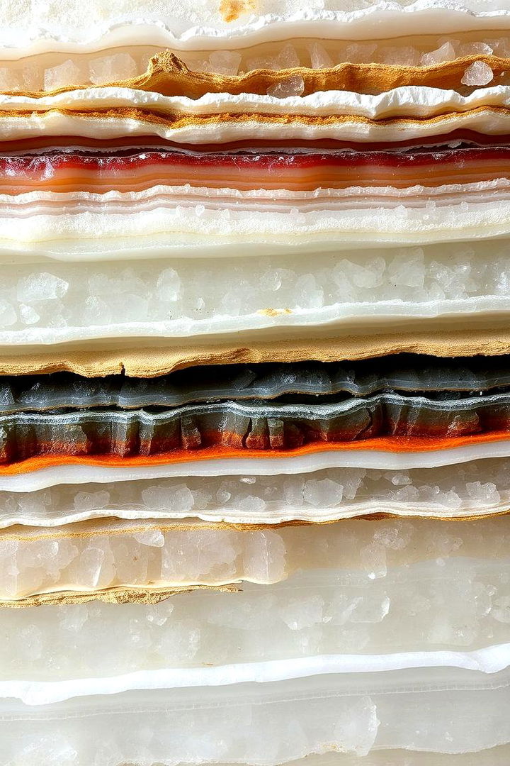 Layered Quartz Composition - 22 Quartz Fireplace Surround Ideas