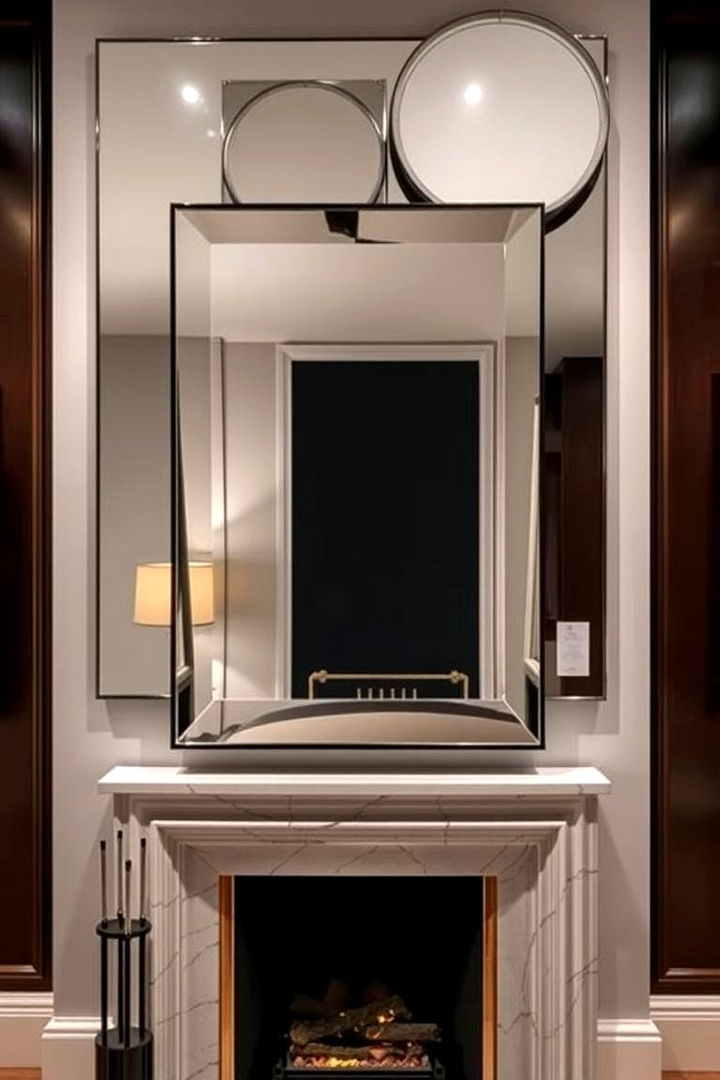Layered Reflections - 22 Mirror Over Fireplace Ideas