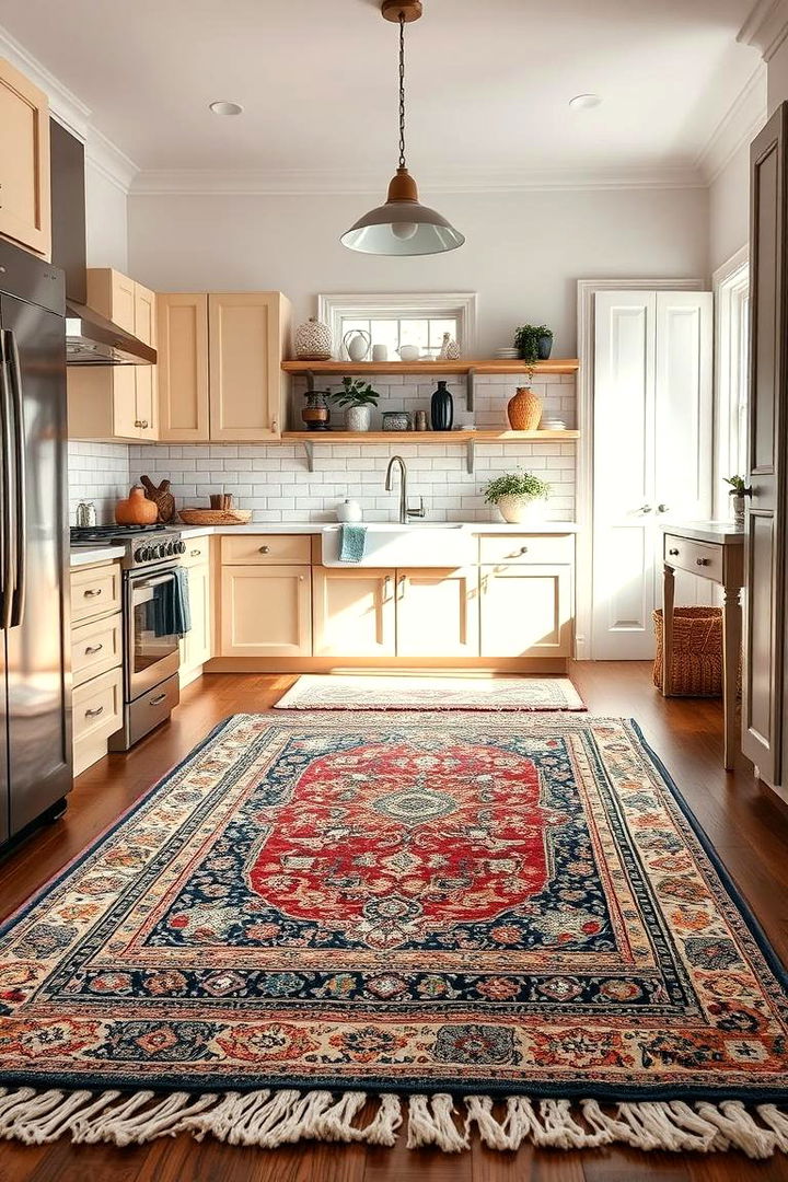 Layered Rug Looks - 22 Kitchen Rug Ideas