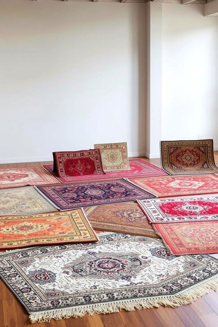 Layered Rugs for Rich Texture - 22 Bohemian Maximalist Decor Ideas
