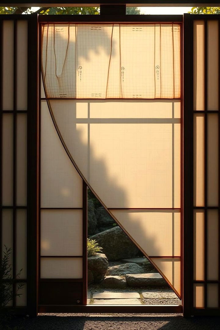 Layered Shoji Screen Inspired Gate - 22 Japanese Garden Gate Design Ideas