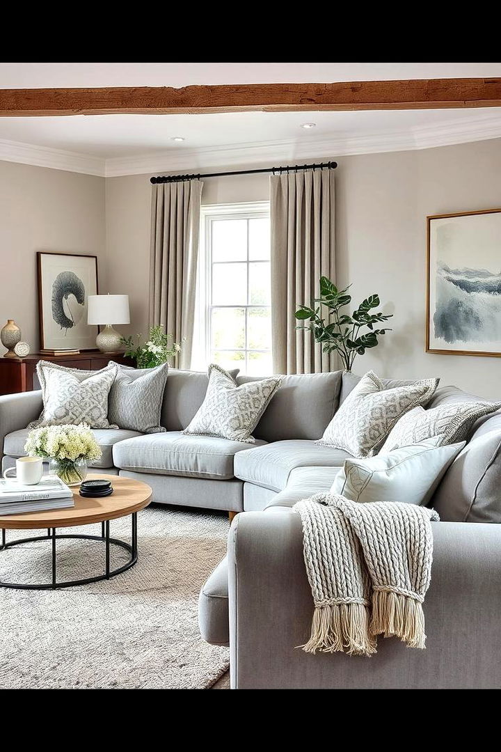 Layered Soft Furnishings Appeal - 22 Grey and White House Interior Design Ideas