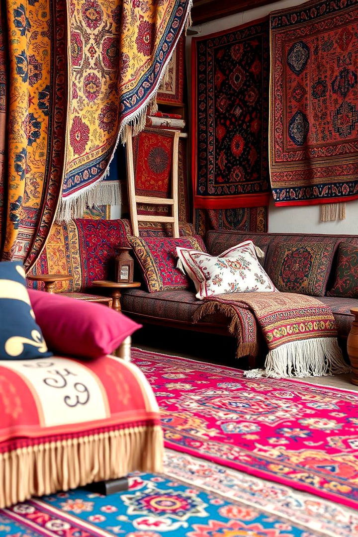 Layered Textiles and Patterns - 22 Southwest Living Room Ideas