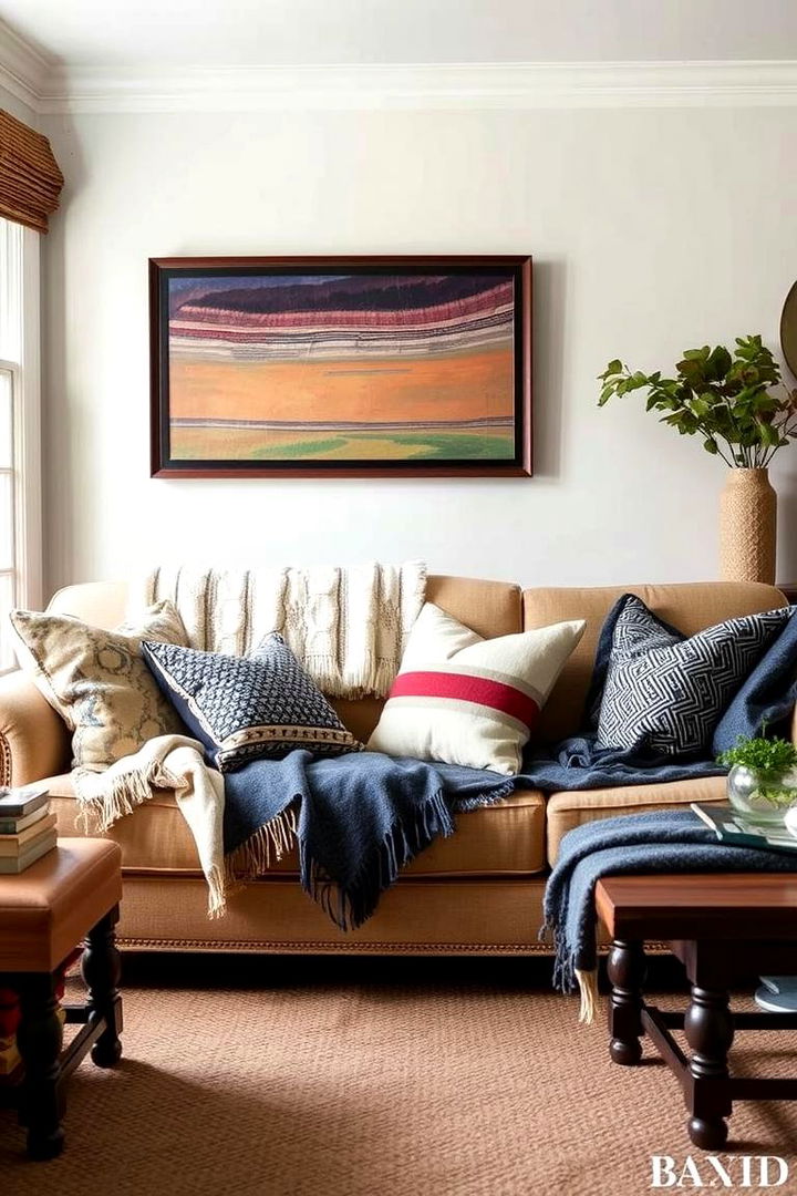 Layered Textiles and Throws - 22 1922s Living Room Design Ideas
