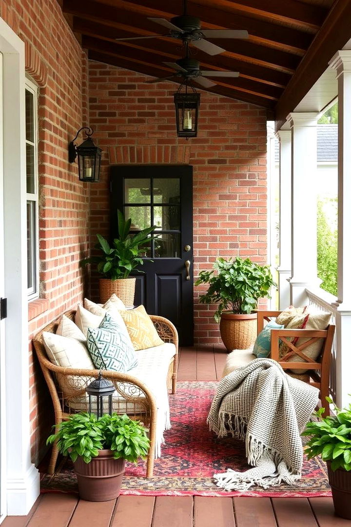 Layered Textural Decor Porch - 22 Side Porch Ideas