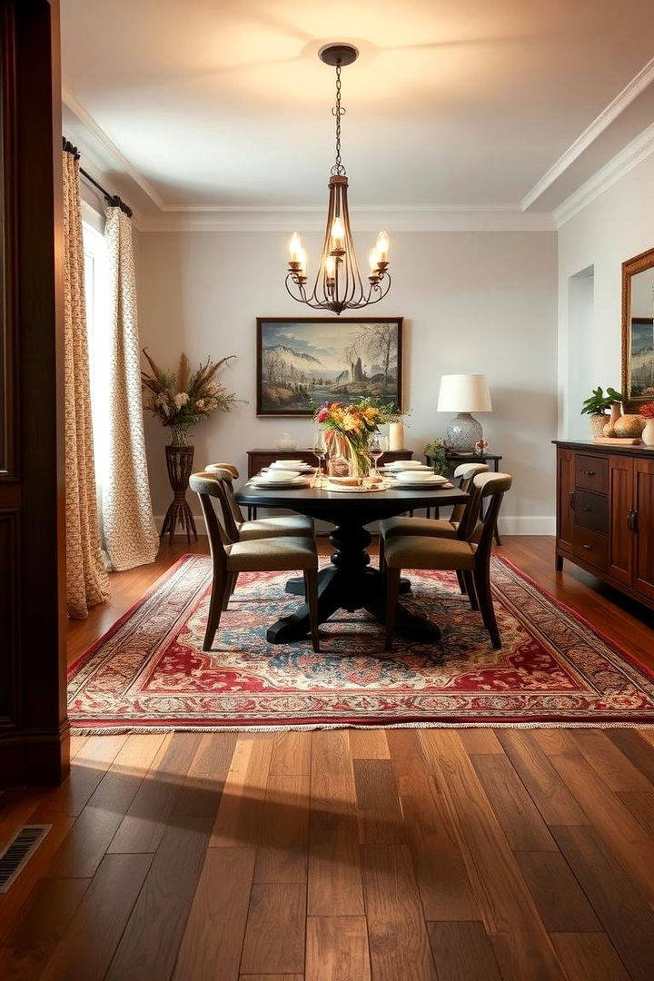 Layered Textural Design - 22 Carpeted Dining Room Ideas