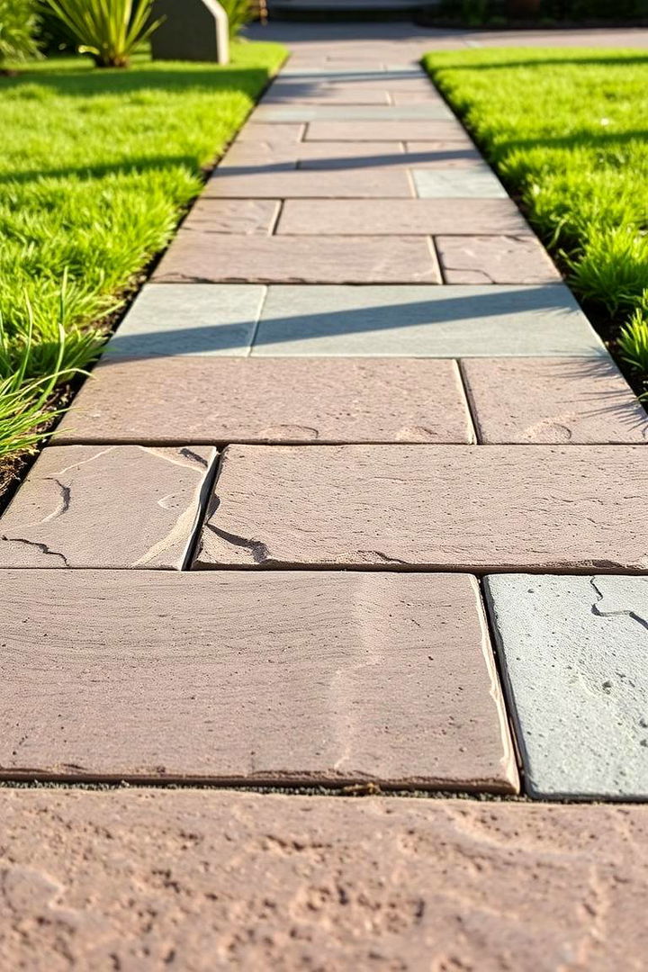 Layered Texture Concrete - 22 Concrete Walkway Ideas
