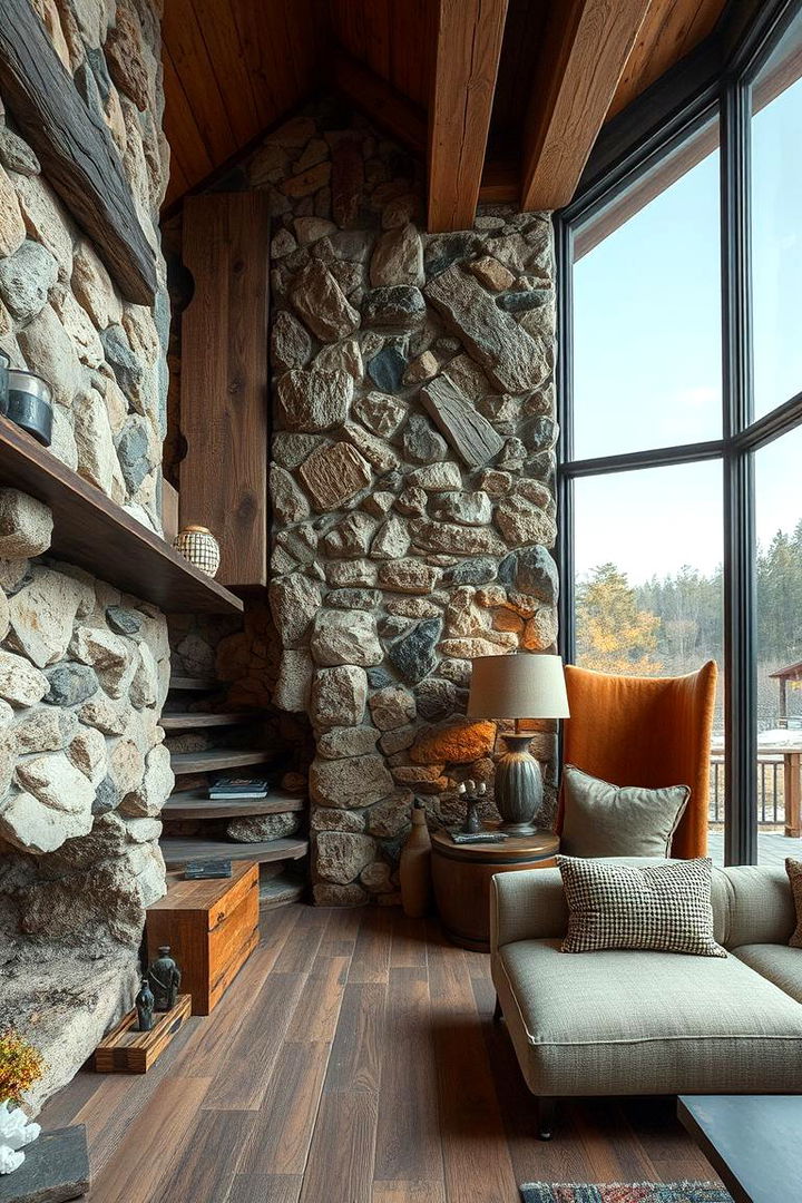 Layered Texture Designs - 22 Rustic Living Room Ideas