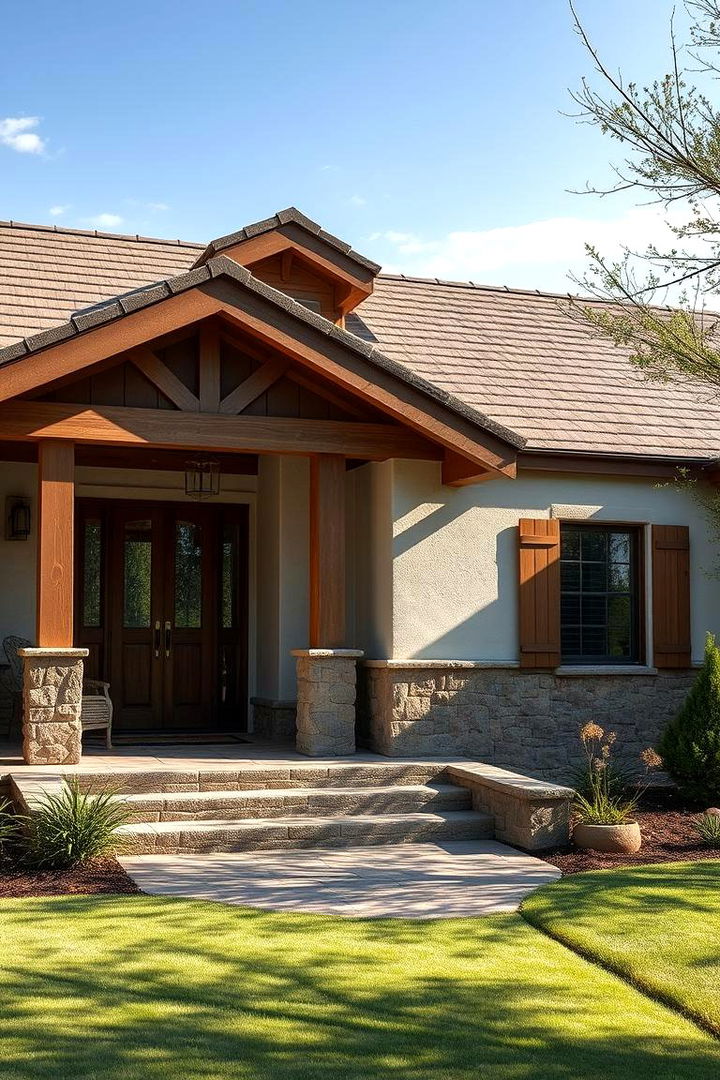 Layered Textured Facades - 22 Ideas for Ranch-Style Home Exteriors
