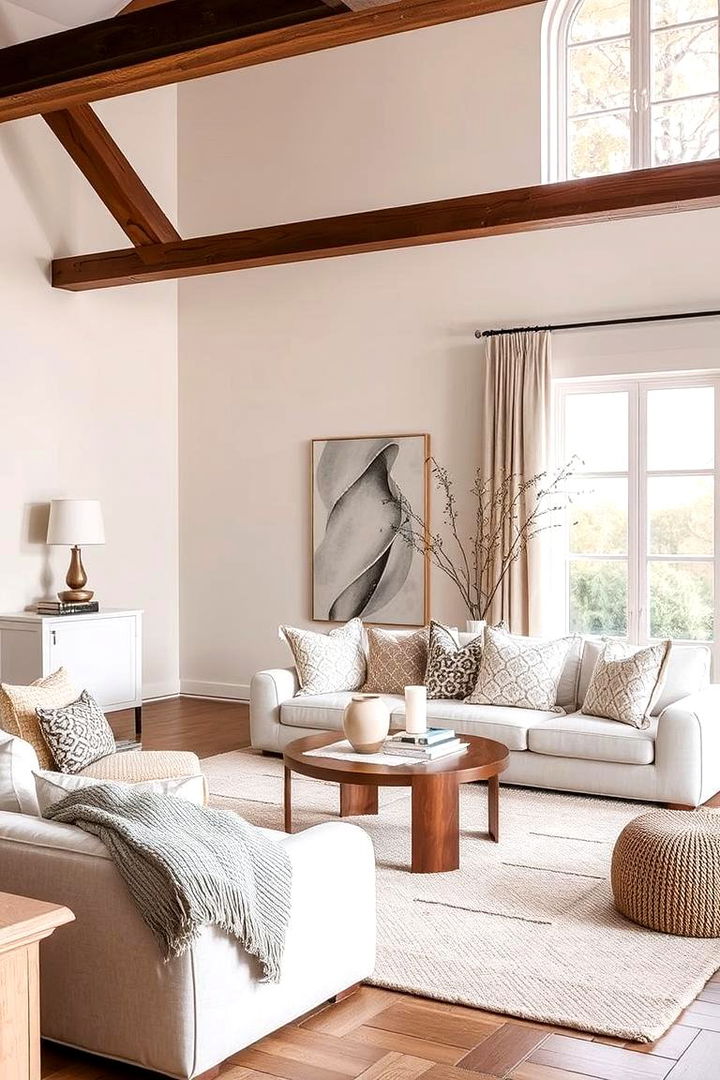 Layered Textures Play - 22 Cream Living Room Ideas