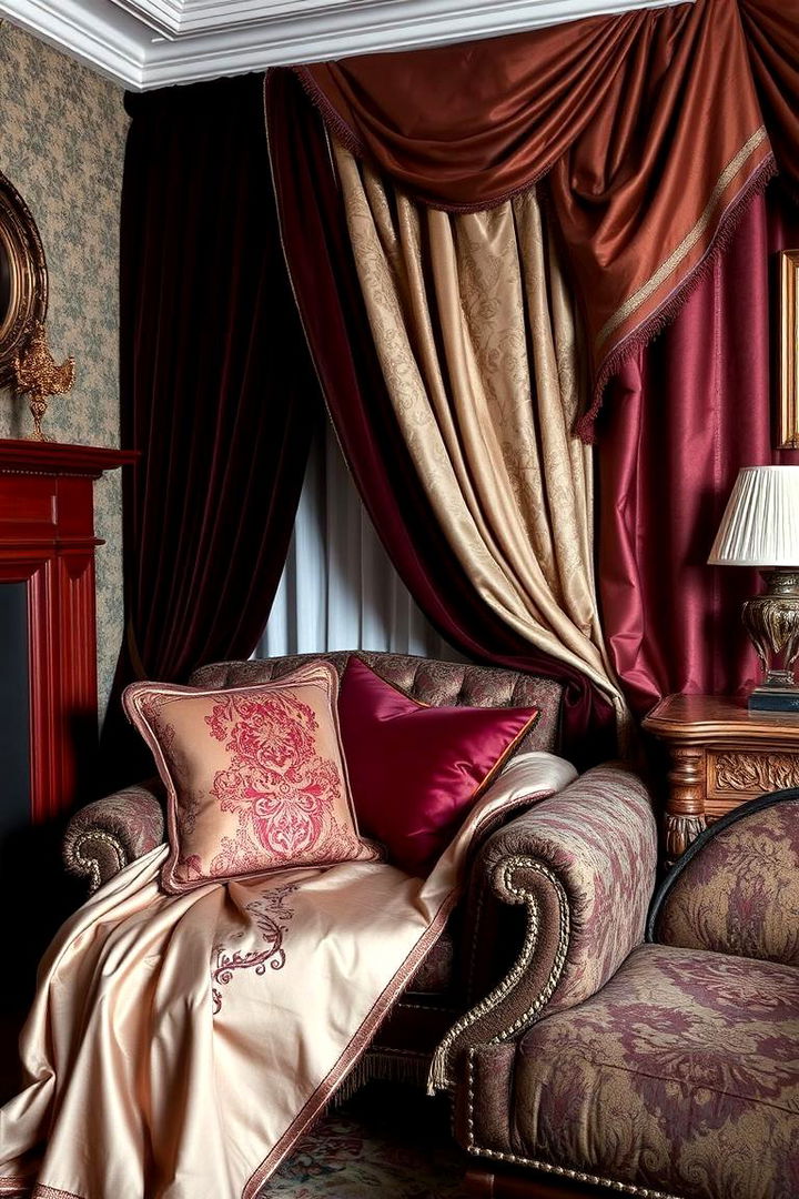 Layered Textures and Fabrics - 22 Victorian Living Room Ideas