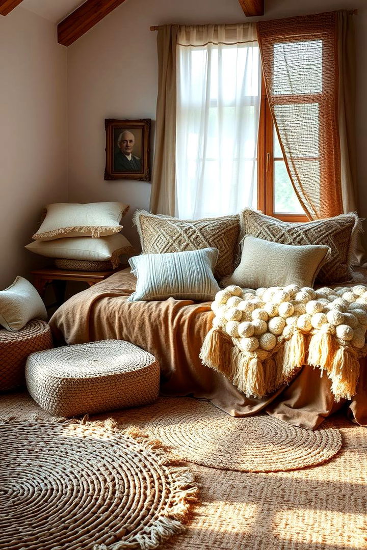 Layered Textures for a Cozy Feel - 22 Girls Boho Bedroom Ideas