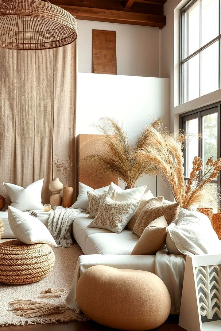 Layered Textures with Natural Fibers - 22 Spring Decor Ideas