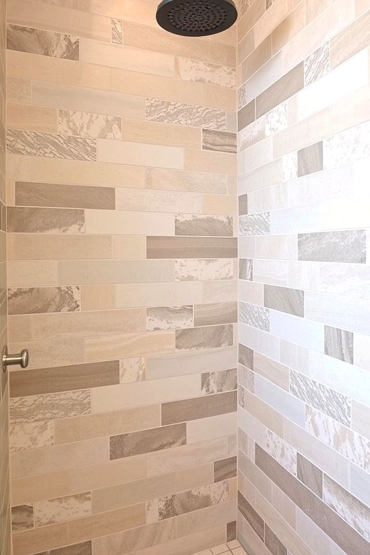 Layered Tile Patterns - 22 Shower Surround Ideas